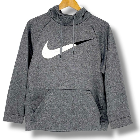 Nike Dri Fit Gray Long Sleeve Athletic Hoodie Men's size Small - Picture 1 of 10
